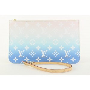 Louis Vuitton Blue Monogram By the Pool Neverfull MM Tote Bag with Pouch 36lvs422