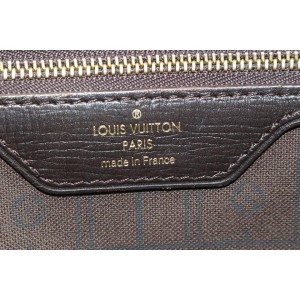 Louis Vuitton Monogram Ebene Mini Lin Idylle Neverfull MM Tote Bag 592lvs615