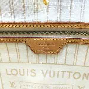 Louis Vuitton Damier Azur Neverfull MM Tote Bag  862395