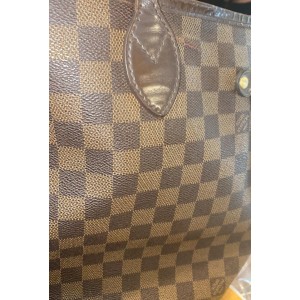 Louis Vuitton Damier Ebene Neverfull MM Tote Bag  858096
