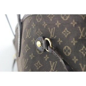 Louis Vuitton Ebene Monogram Mini Lin Idylle Neverfull MM Tote bag 720lvs323