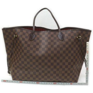 Louis Vuitton Large Damier Ebene Neverfull GM Tote Bag 862442