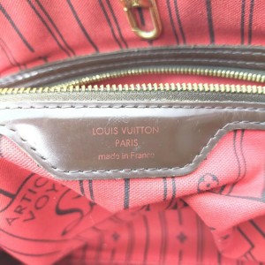 Louis Vuitton Large Damier Ebene Neverfull GM Tote Bag 862650