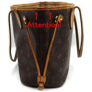 Louis Vuitton Small Monogram Neverfull Bag Tote Bag 862936