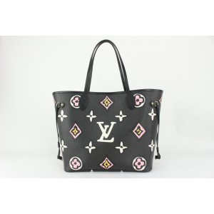 Louis Vuitton Black Wild at Heart Monogram Neverfull MM Tote bag 818lv50