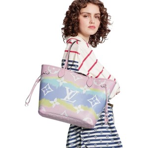 Louis Vuitton Authentic Escale Pastel Pink Neverfull Giant Bag Removable  Pouch