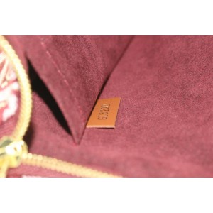 Louis Vuitton Burgundy Red Monogram Since 1854 Neverfull Pochette Wristlet 321lvs223