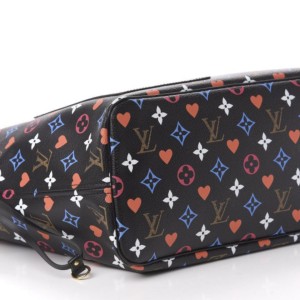 Louis Vuitton Rare Game On Multicolor Black Neverfull MM with Pouch 861865