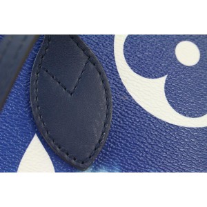 Louis Vuitton Blue Tie Dye Giant Monogram Escale Neverfull MM Tote