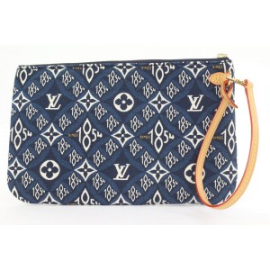 Louis Vuitton Blue Since 1854 Monogram Neverfull MM Tote Bag with Pouch 18lvs111