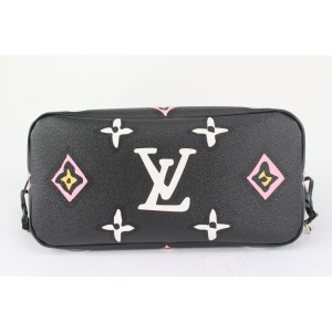 Louis Vuitton Black x Pink Wild at Heart Neverfull MM with Pouch 108lv55