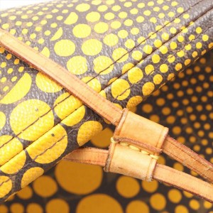 Louis Vuitton Yellow Monogram Kusama Infinity Dots Neverfull MM Tote 448lvs32