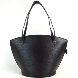Louis Vuitton Black Epi Noir Saint Jacques Zip Tote 872885