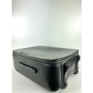 Louis Vuitton Black Taiga Leather Pegase 55 Rolling Luggage Trolley Suitcase 1117LVA