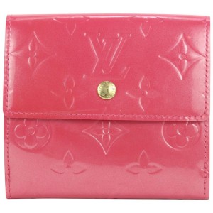 Louis Vuitton Pink Monogram Vernis Elise Compact Wallet 12lvs111