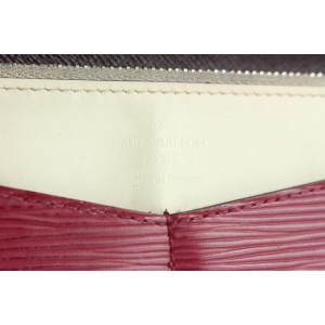 Louis Vuitton Tricolor Prune Electric Epi Flore Wallet Long Sarah Flap 219lvs210
