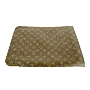 Louis Vuitton Monogram Poche Documents Folder Pochette clutch Bag 580lvs312