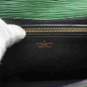 Louis Vuitton Green Epi Leather Borneo Art Deco Envelope Clutch 855893
