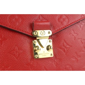Louis Vuitton Red Empreinte Cerise Leather Monogram Pochette Metis Bag 598lvs615