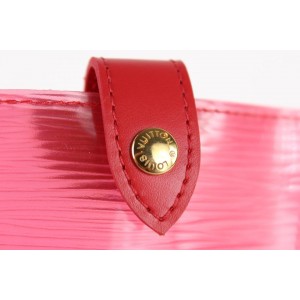 Louis Vuitton Clear Red Epi Plage Translucent Pochette Accessories Wristlet 3LVS1215