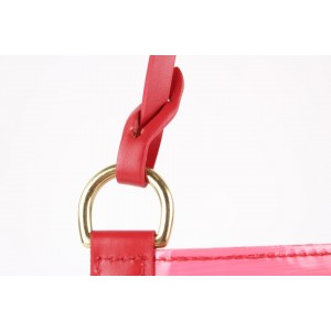 Louis Vuitton Clear Red Epi Plage Translucent Pochette Accessories Wristlet 3LVS1215