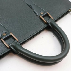 Louis Vuitton Green Taiga Leather Porte Documents Lozan Attache Briefcase 861690