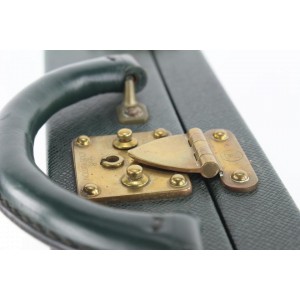 Louis Vuitton Green Taiga President Classeur Attach Hard Trunk Briefcase 1lv62