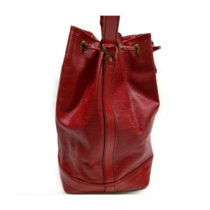 Louis Vuitton Red Epi Leather Noe GM Drawstring Bucket hobo Bag 863261