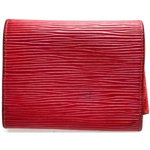 Louis Vuitton Red Epi Change Pouch Coin Purse 25lv613