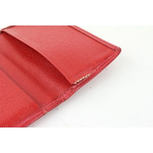 Louis Vuitton Red Epi Leather Card Holder Wallet Case 510lvs68