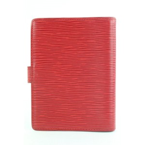 Louis Vuitton Red Epi Leather Small Ring Agenda Diary Cover 548lvs310