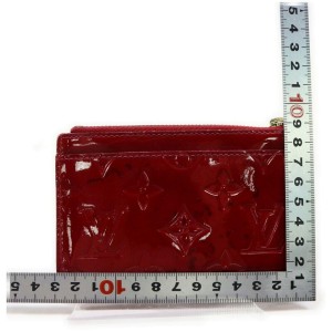 Louis Vuitton Dark Red Monogram Vernis Pochette Cles Key Pouch 862996