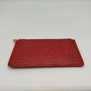 Louis Vuitton Red Epi Leather Porte Cles Key Pouch Keychain 863346