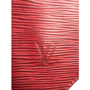 Louis Vuitton Red Epi Geometric Sac Pouch Pochette 857616