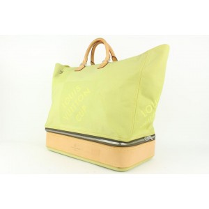 Louis Vuitton Lime Green Damier Geant Southern Cross Sac Sport Tote Bag 913lv10