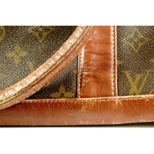 Louis Vuitton Monogram Sac Weekend PM Large Zip Tote Bag 784lvs41