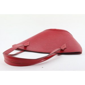 Louis Vuitton Red Epi Saint Jacques Tote GM Zip Shoulder Bag 173lv0