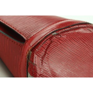 Louis Vuitton Red Epi Saint Jacques Tote GM Zip Shoulder Bag 173lv0