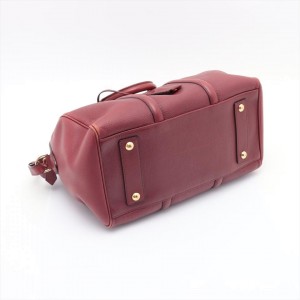 Louis Vuitton Dark Red Jasper Calf Leather Sofia Coppola SC Bag GM Speedy 861632