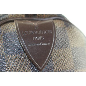 Louis Vuitton Damier Ebene Speedy 30 Boston Bag 721lvs323