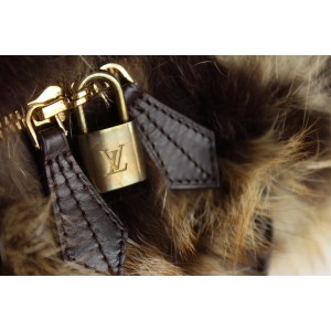 Louis Vuitton Fox Fur Damier Clair-Obscur Speedy 862403