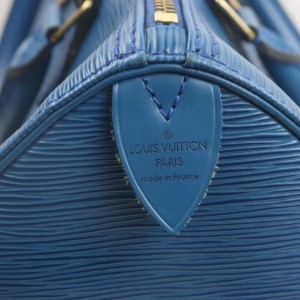 Louis Vuitton Blue Epi Toledo Speedy 25 Boston  863084