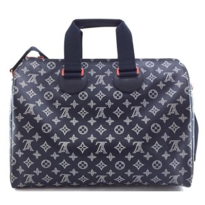 Louis Vuitton - Authenticated Speedy Handbag - Cloth Blue Plain for Women, Never Worn