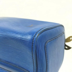 Louis Vuitton Toledo Blue Epi Leather Speedy 30 Boston MM 861522