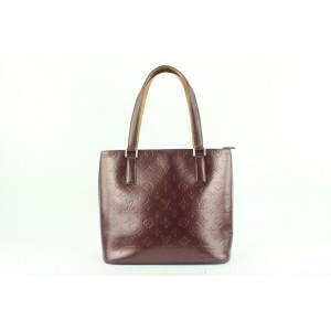 Louis Vuitton Bordeaux Monogram Vernis Mat Stockton Zip Tote Bag 610lvs616