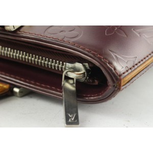 Louis Vuitton Bordeaux Monogram Vernis Mat Stockton Zip Tote Bag 610lvs616