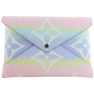 Louis Vuitton Pink Tie Dye Monogram Escale Kirigami GM Pouch Envelope 703lvs621