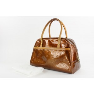 Louis Vuitton Brown Monogram Vernis Copper Bronze Tompkins Square Bag  862136