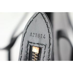 Louis Vuitton Black Epi Leather Noir Saint Jacques Zip Tote bag 638lvs617