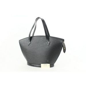 Louis Vuitton Black Epi Leather Noir Saint Jacques Zip Tote bag 573lvs613